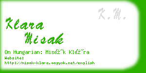 klara misak business card